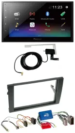 Pioneer DAB MP3 Bluetooth 2DIN USB Autoradio für Audi A4 B6 B7 01-08 Aktivsystem