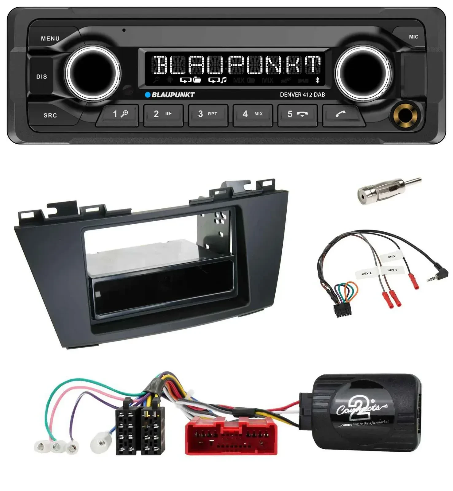 Blaupunkt Bluetooth DAB Lenkrad USB Autoradio für Mazda 5 (2010-2015)