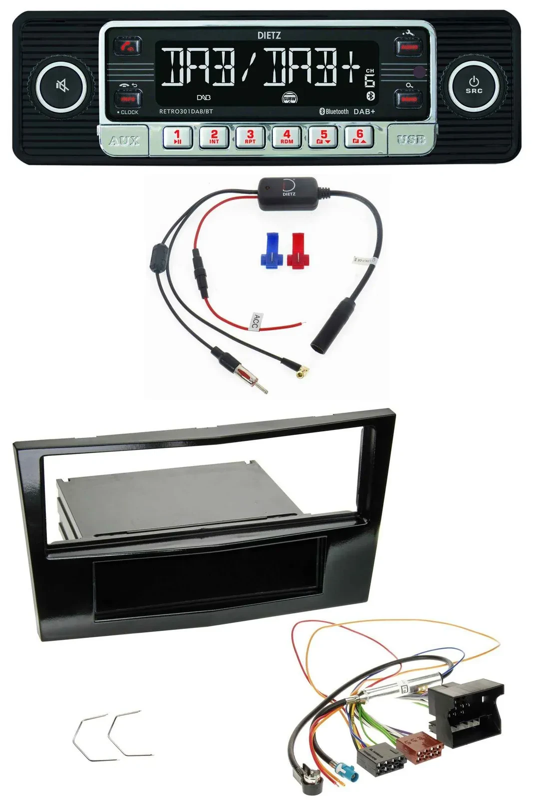 Dietz MP3 DAB Bluetooth USB Autoradio für Opel Astra H Corsa D Zafira B ab 2005