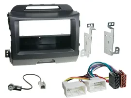 Einbauset DIN Autoradio für Kia Sportage 3 SL 10-15 schwarz