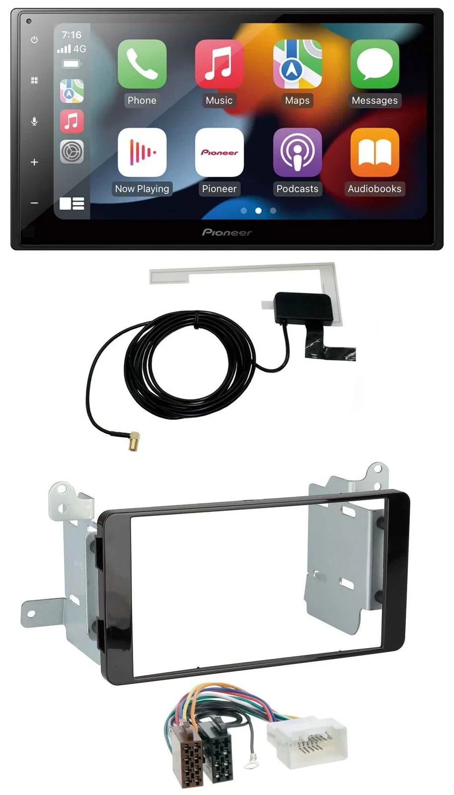 Автомагнитола Pioneer 2DIN, MP3, USB, Bluetooth, DAB, для Fiat Fullback/Mitsubishi L200