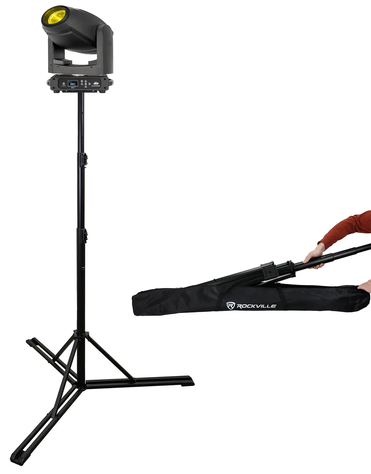 American DJ FOCUS HYBRID 200W Wireless DMX Moving Head Light+Stand