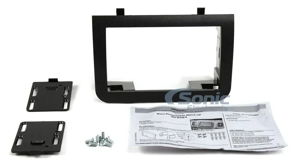 Metra 95-6523 Double DIN Installation Dash Kit for 2014-Up Ram Promaster Truck