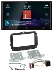 JVC USB Bluetooth 2DIN DAB MP3 Autoradio für Alfa Giulietta 2013-2021 ISO schwar