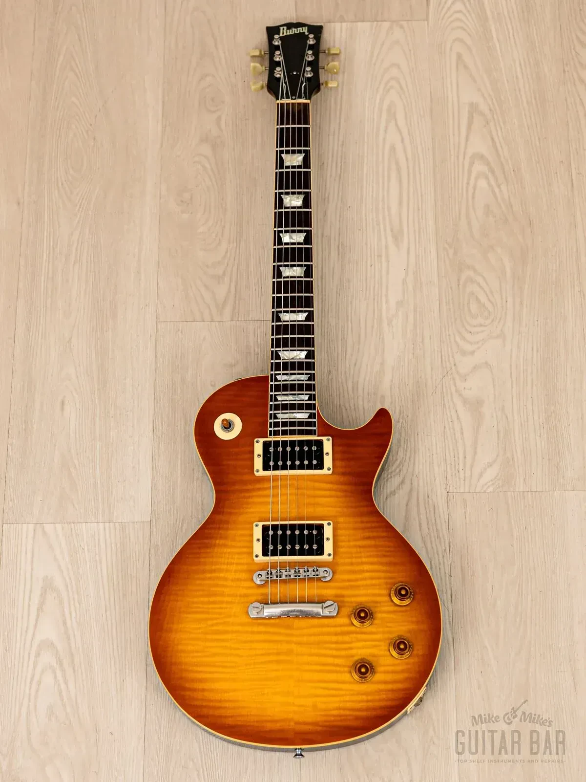 Электрогитара Burny RLG 1959 Model Standard HH Cherry Sunburst w/gigbag Japan 1991