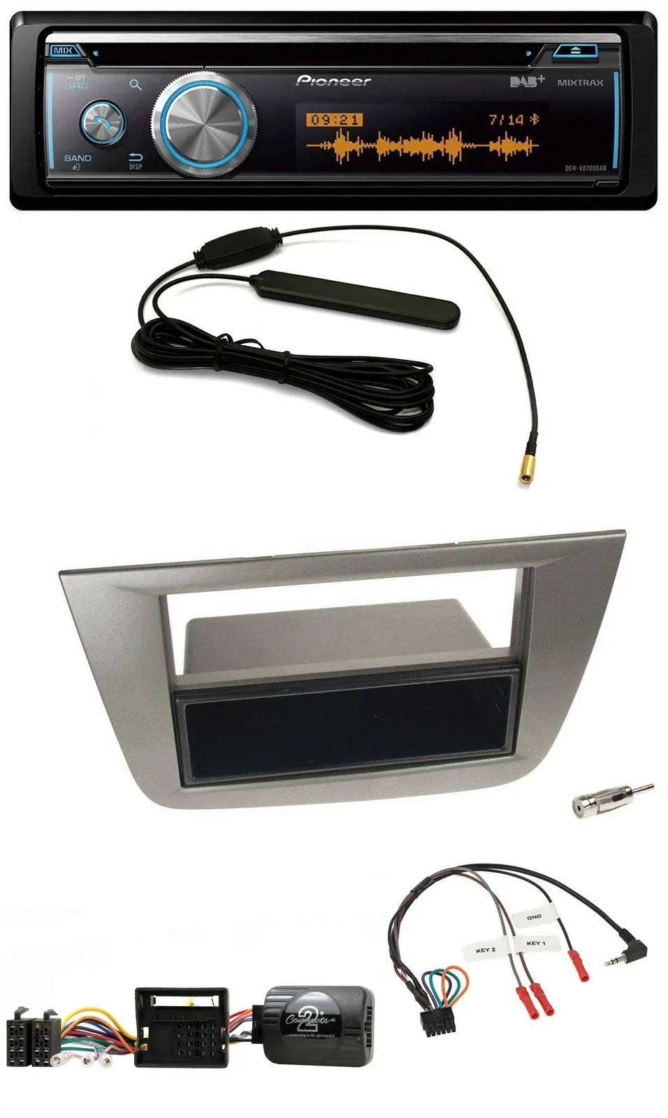 Pioneer CD USB Bluetooth DAB Lenkrad Autoradio für Seat Toledo Altea 2004-2009 a