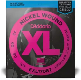 Струны для бас-гитары D'Addario XL EXL170BT 45-107
