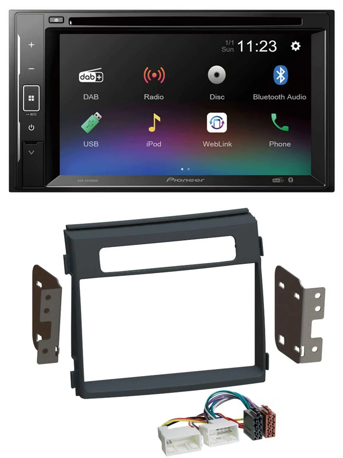 Pioneer Bluetooth MP3 USB 2DIN DAB DVD Autoradio für Kia Soul AM Facelift 11-14