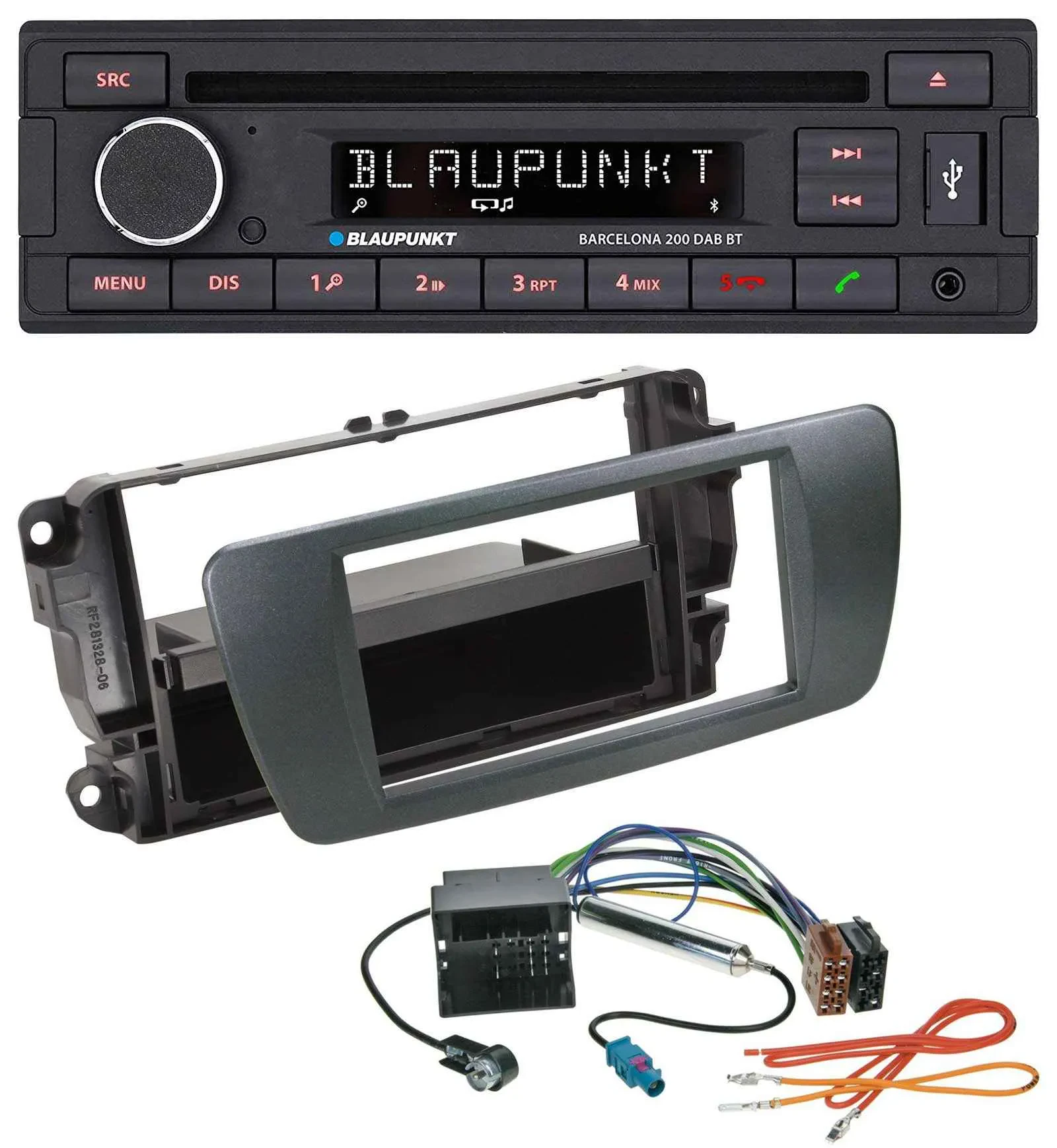 Blaupunkt USB DAB CD Bluetooth MP3 Autoradio für Seat Ibiza ab 08 azabacheschwar