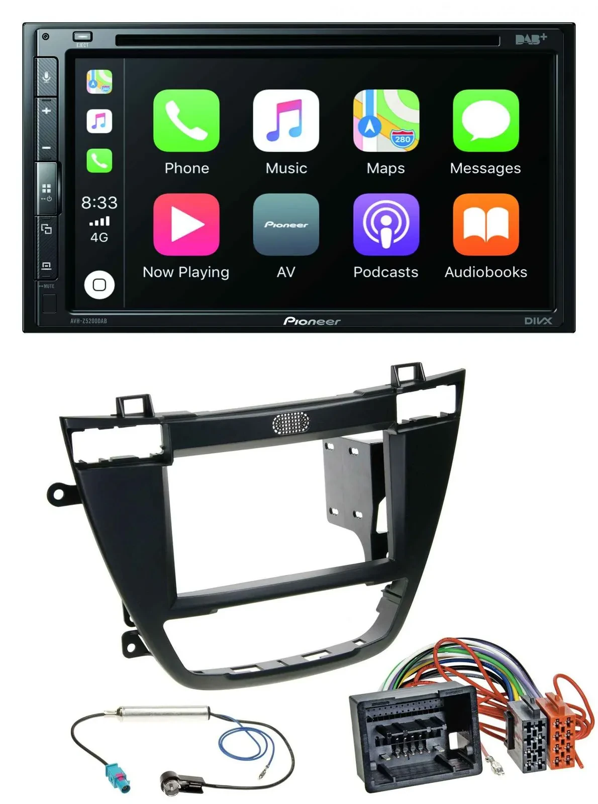 Pioneer DVD 2DIN MP3 DAB Bluetooth USB Autoradio für Opel Insignia 08-13 schwarz