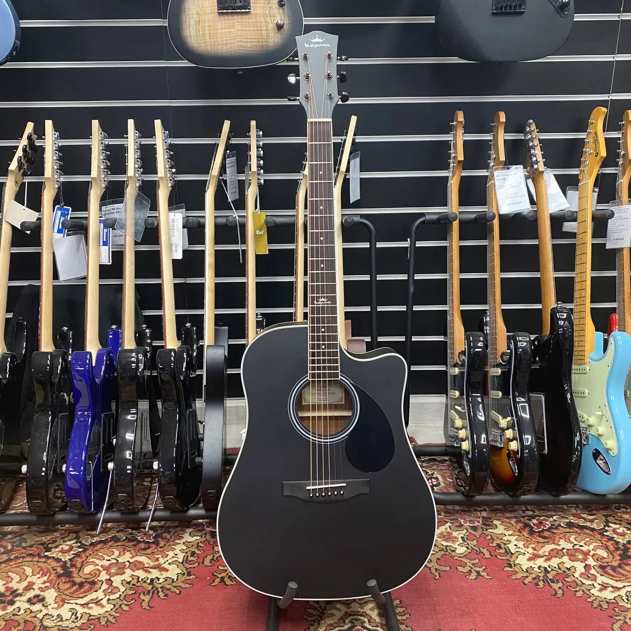 Трансакустическая гитара Kepma D1C GGP-02 Black Matt