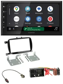 Kenwood DAB Bluetooth USB MP3 2DIN Autoradio für Fiat 500X ab 2016 klavierlack s