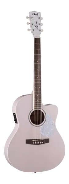 Электроакустическая гитара Cort Jade Classic Pastel Pink Open Pore с чехлом
