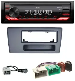 JVC Bluetooth USB DAB MP3 Autoradio für Volvo S60 S70 C70 V70 00-03 dunkelgrau