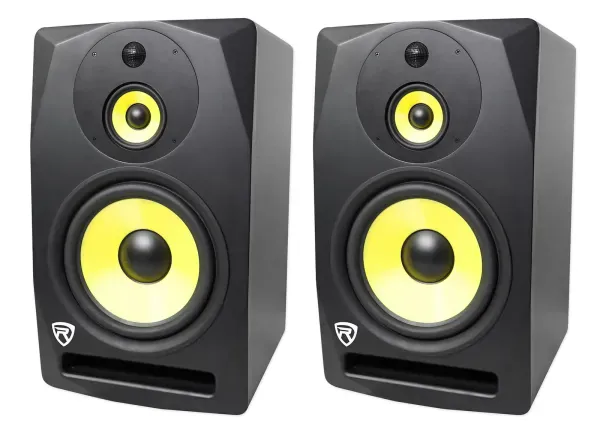 (2) Rockville DPM10B 10" 800w Powered 3-Way Studio Monitors Speakers Full Range