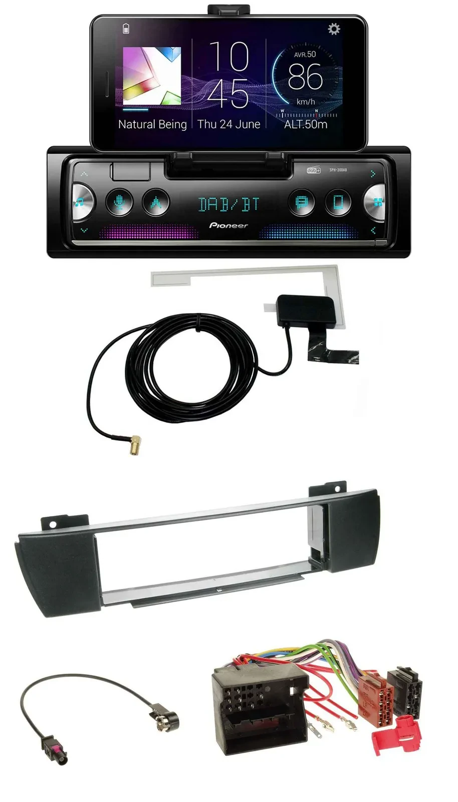 Автомагнитола Pioneer DAB, Bluetooth, MP3, USB для BMW X3 (до 2007)