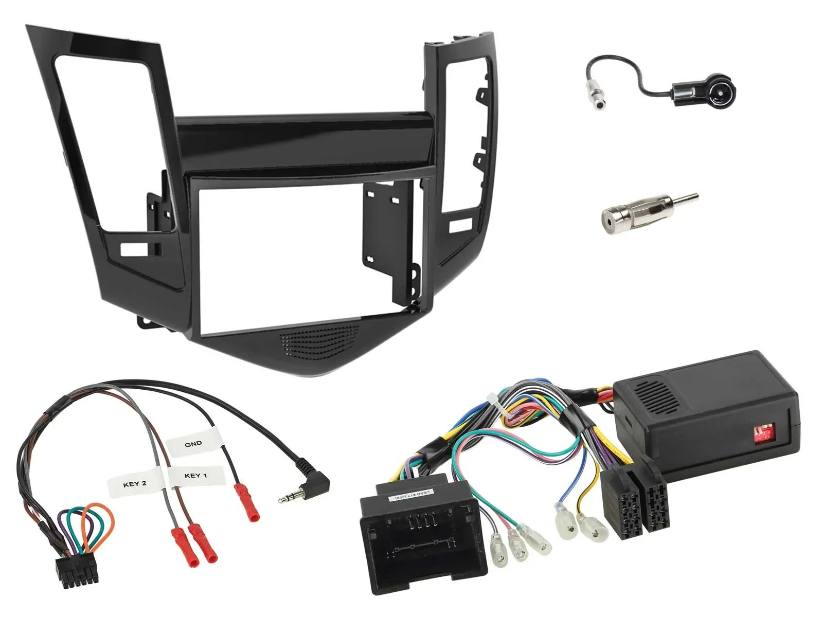 Установочный комплект для автомагнитолы Caraudio24 для Chevrolet Cruze (2009–2016), 2-DIN, с адаптером кнопок на руле