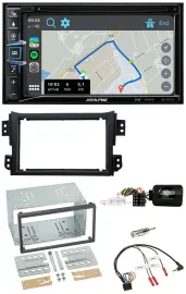 Автомагнитола Alpine 2DIN, DAB, TMC, Bluetooth, USB, навигация, совместимая с кнопками на руле, для Opel Agila B и Suzuki Splash