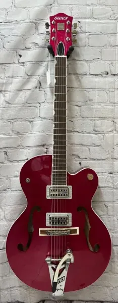 Электрогитара полуакустическая Gretsch G6120T-HR Brian Setzer Signature Hot Rod Magenta Sparkle с кейсом