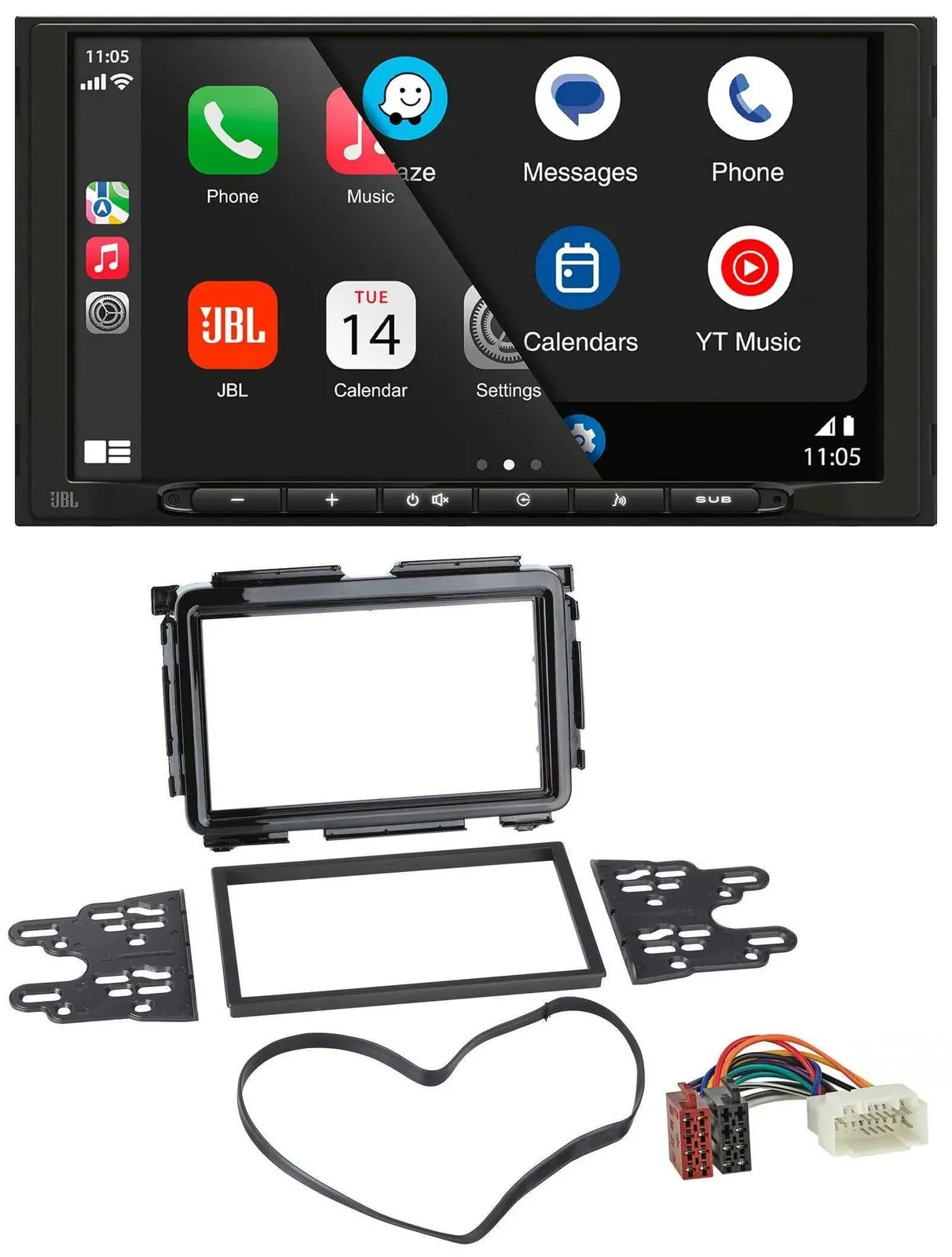 JBL USB 2DIN MP3 Bluetooth AUX Autoradio für Honda HR-V (RU, ab 2015)