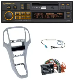 Pioneer DAB MP3 USB Bluetooth Autoradio für Opel Astra J ab 2009 Platin silber
