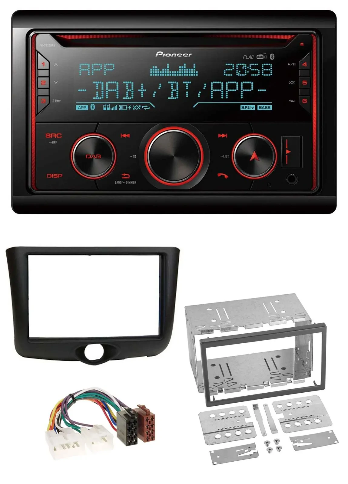 Автомагнитола для Toyota Yaris (1999–2003) Pioneer 2-DIN, DAB, Bluetooth, USB, CD, MP3
