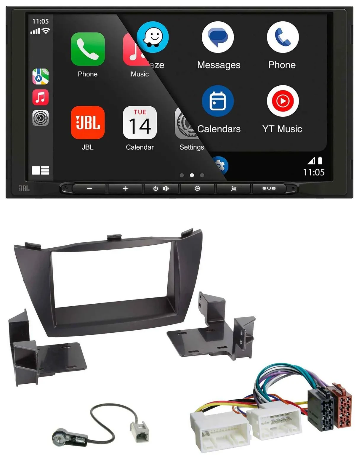 JBL USB 2DIN MP3 Bluetooth AUX Autoradio für Hyundai Tucson 2010-2015
