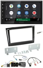 Kenwood DAB Bluetooth USB Lenkrad 2DIN Autoradio für Fiat Doblo ab 15 piano schw