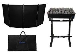 Rockville RFAAB DJ Event Facade Light Weight Booth+Travel Bag+Scrim+Mixer Stanad