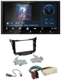 Kenwood Bluetooth 2DIN USB DAB MP3 Autoradio für Hyundai I30 (ab 2017)
