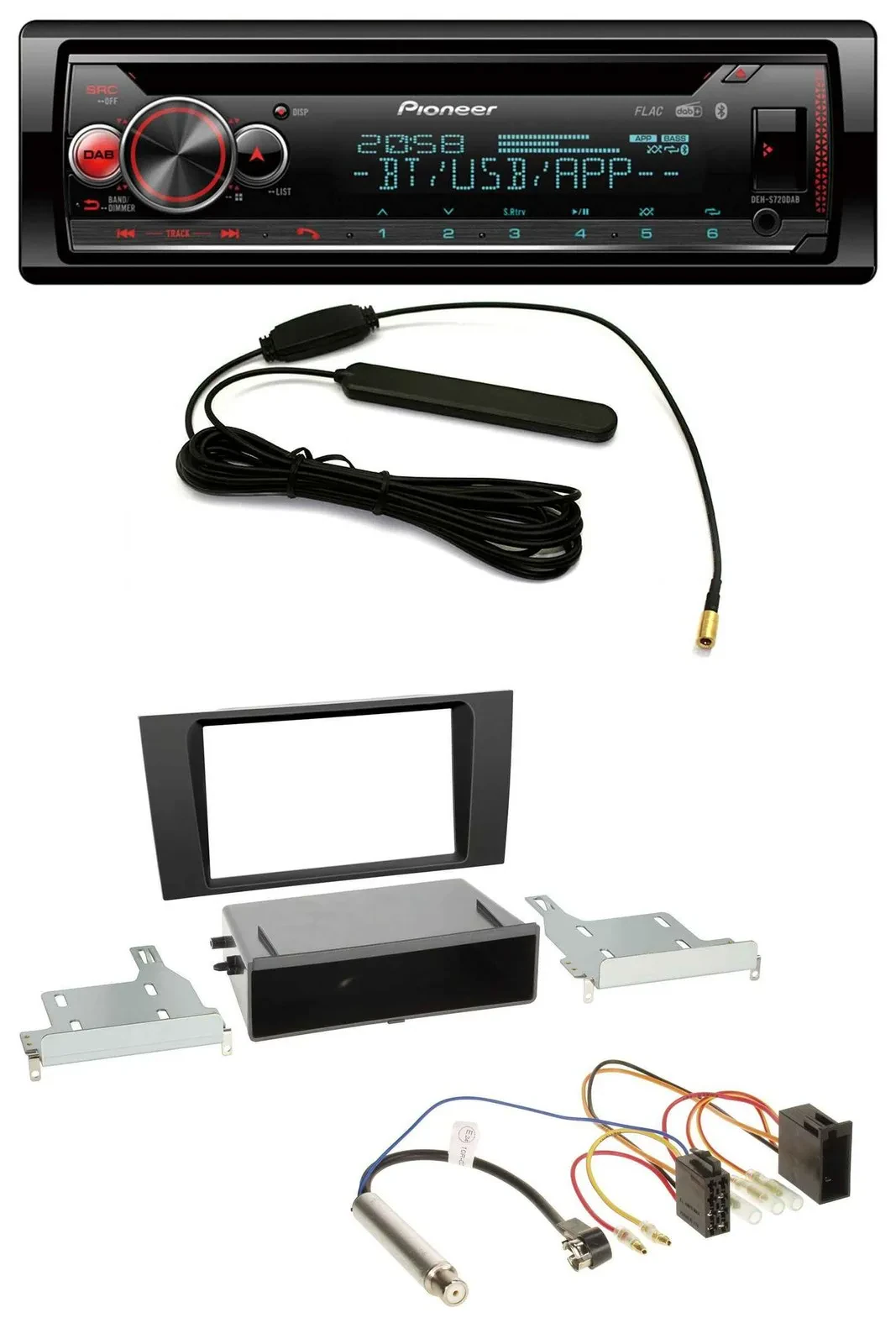 Автомагнитола для Audi A4 (B5 1999–2001) Symphony Pioneer USB DAB MP3 Bluetooth CD