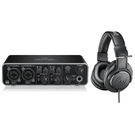 Behringer U-PHORIA UMC202HD USB Audio Interface, Bundle with ATH-M20x Monitor He