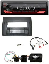 Автомагнитола JVC Bluetooth USB DAB для Fiat Stilo 2001–2007 с поддержкой управления на руле