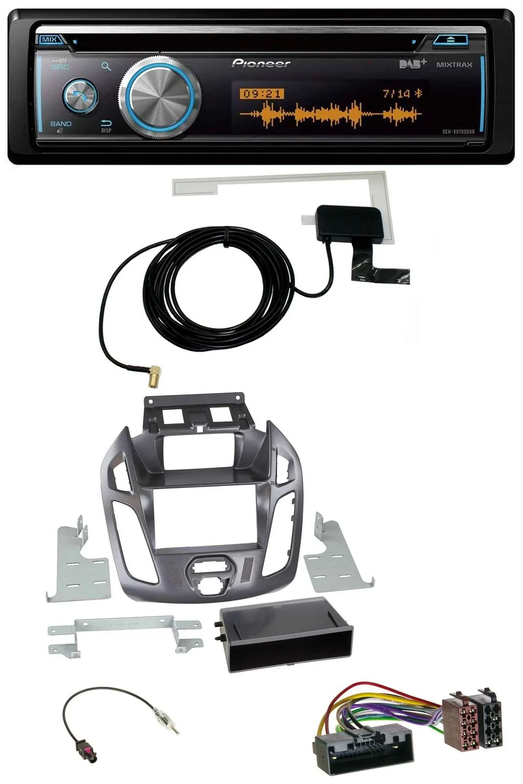 Автомагнитола для Ford Transit Connect 2012–2018 Pioneer Bluetooth, DAB, CD, USB, MP3