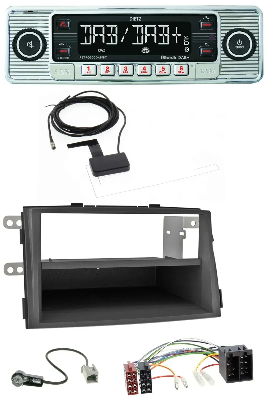 Dietz Bluetooth USB MP3 DAB Autoradio für Kia Sorento II (XM, 2009-2012)