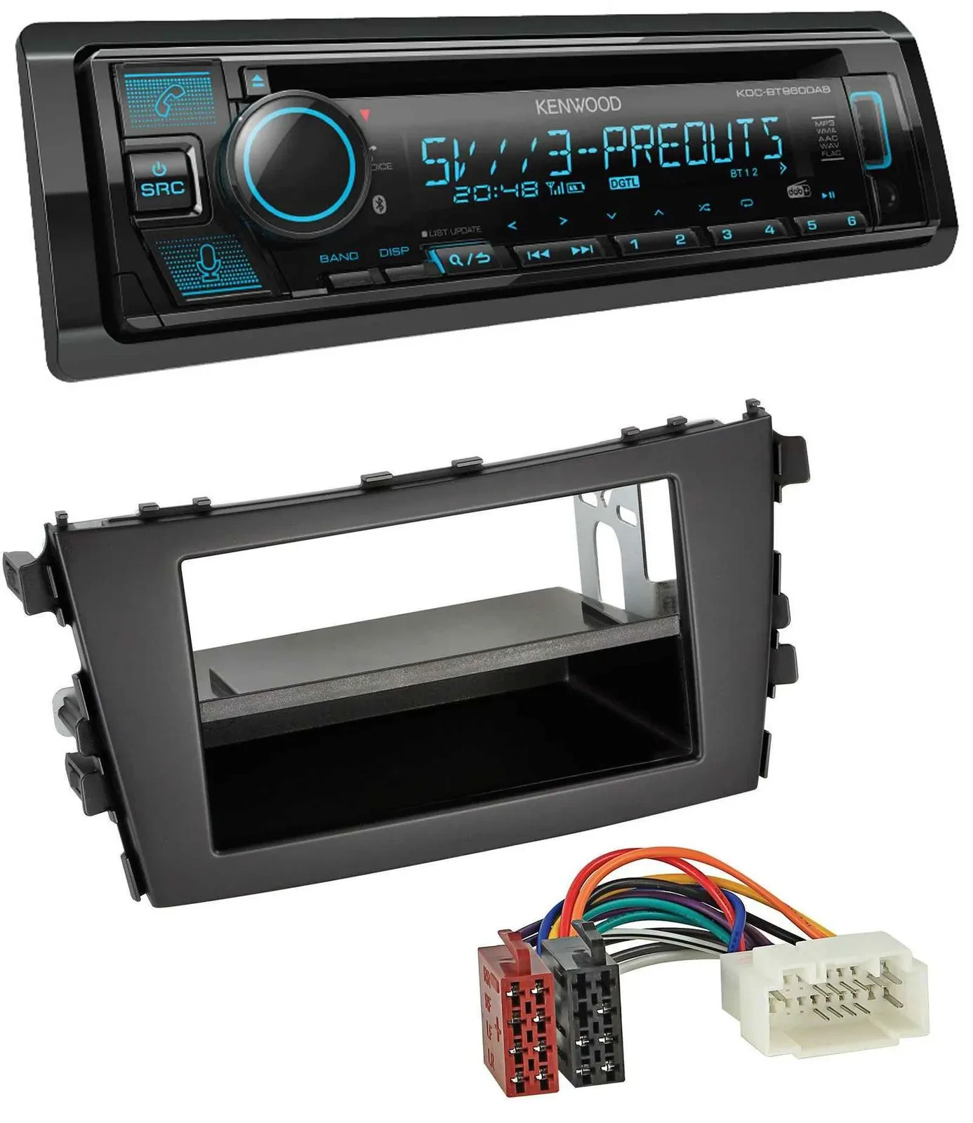 Автомагнитола для Suzuki Celerio (LF, с 2014) Kenwood Bluetooth, USB, CD, MP3, DAB