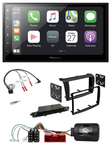 Pioneer Lenkrad Bluetooth DAB 2DIN USB Autoradio für Mazda 3 2003-2009 schwarz