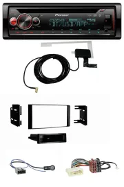 Pioneer DAB CD MP3 USB Bluetooth Autoradio für Nissan Micra 2013-2017 schwarz ma