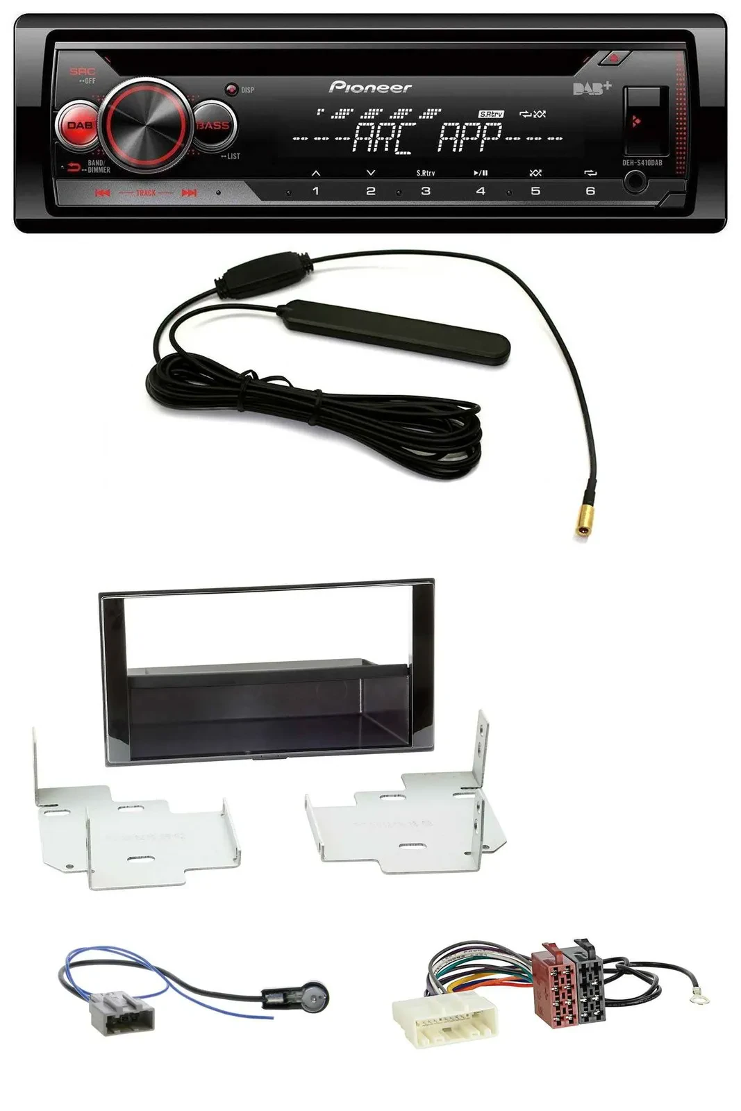 Pioneer CD USB AUX DAB MP3 Autoradio für Nissan Micra (2013-2017) piano