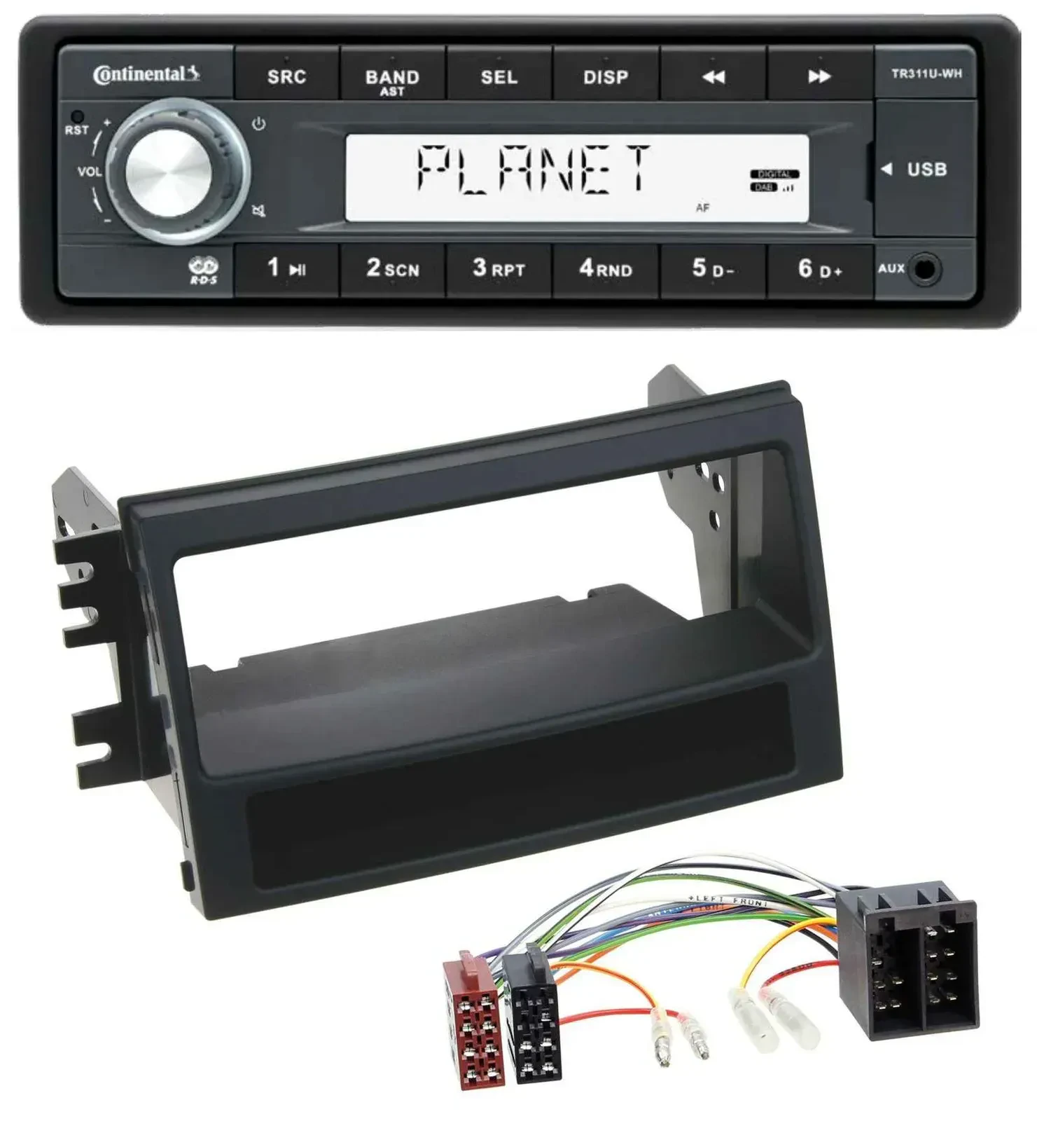 Continental USB MP3 AUX 1DIN Autoradio für Kia Soul (AM, 2008-2011)