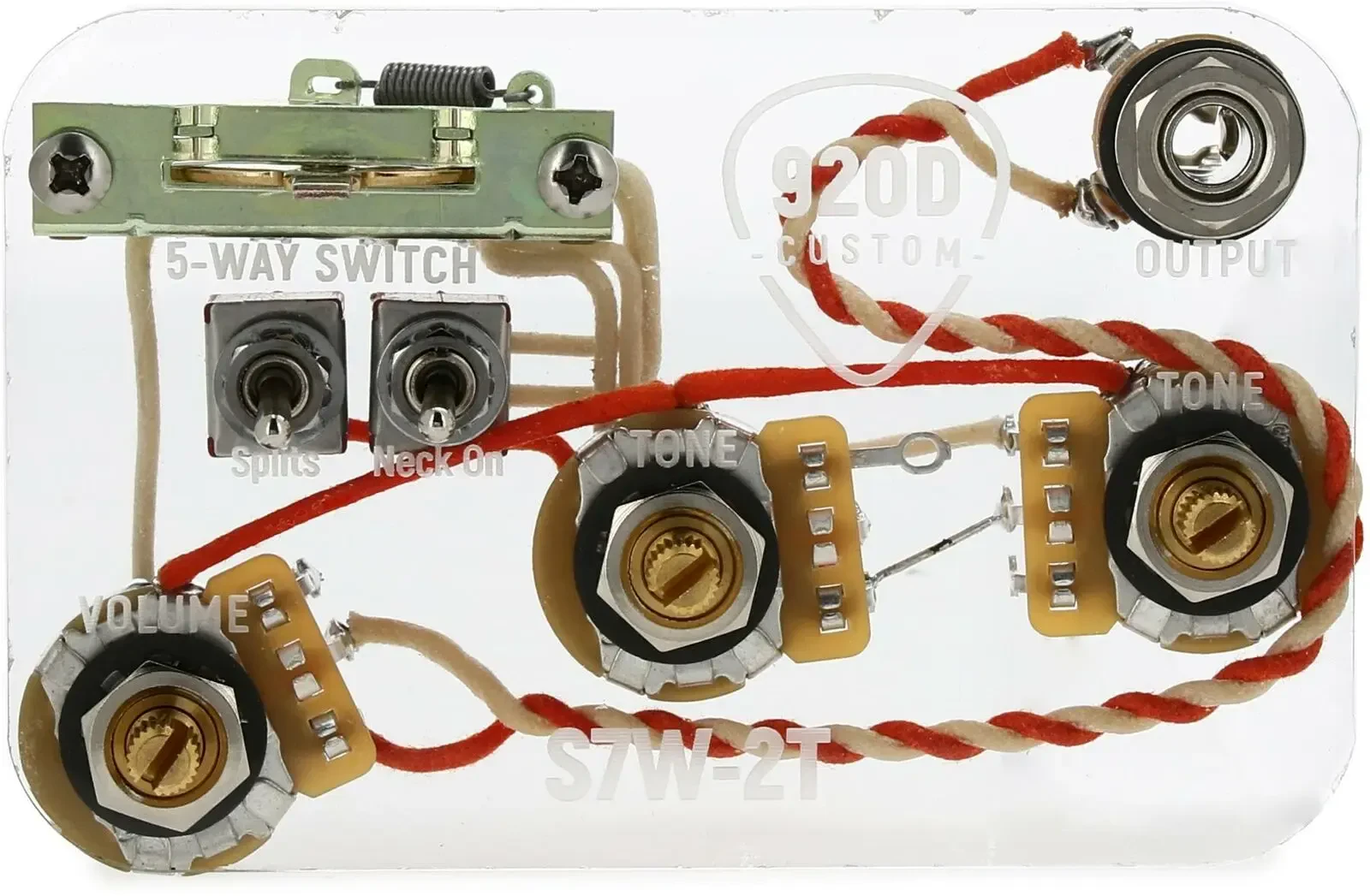 Комплект темброблока 920D Custom S7W-2T 7-way Wiring Harness Stratocaster Upgrade Neck On Coil Split Mods