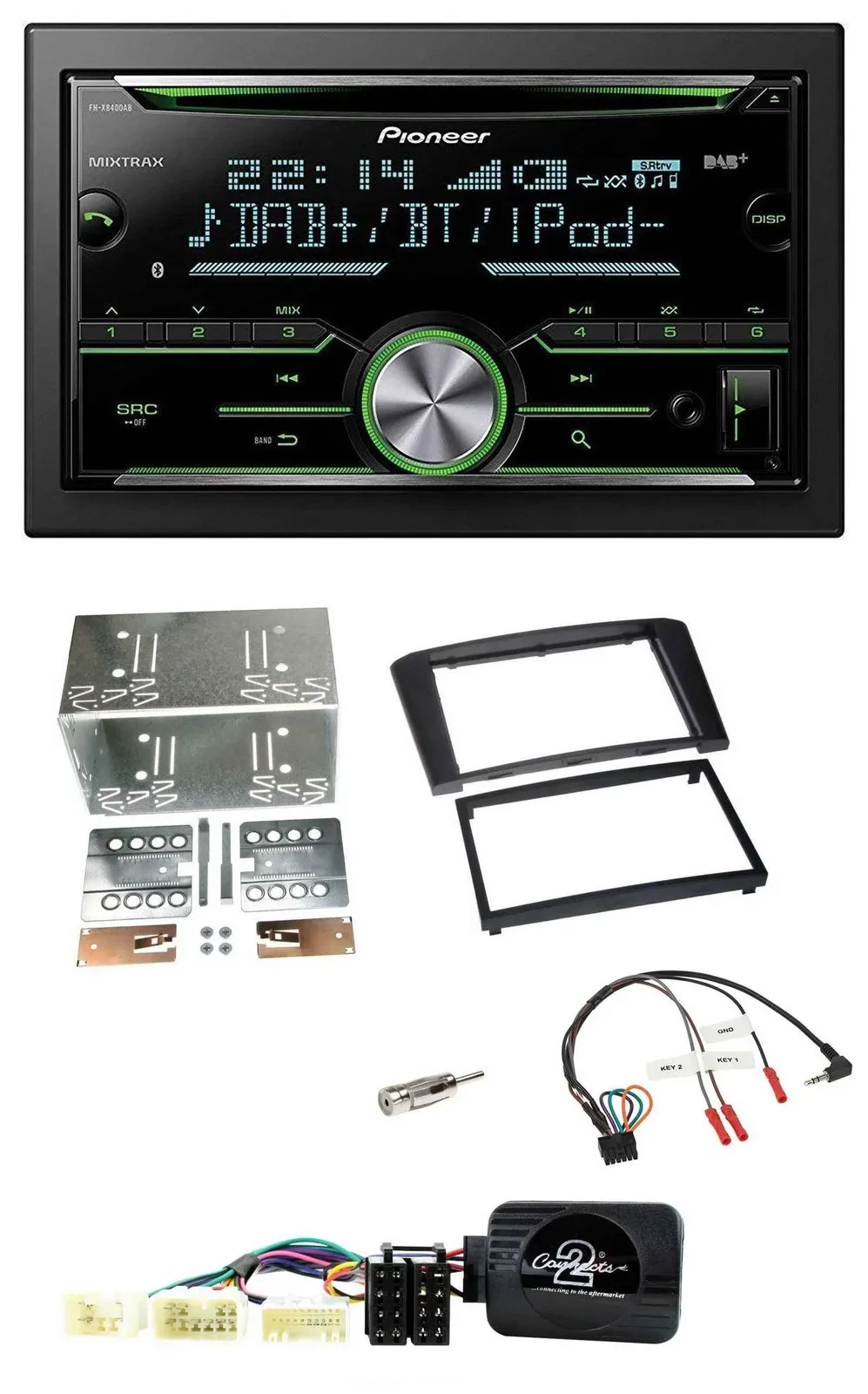 Автомагнитола Pioneer 2 DIN Bluetooth DAB USB CD для Toyota Avensis 2003–2009