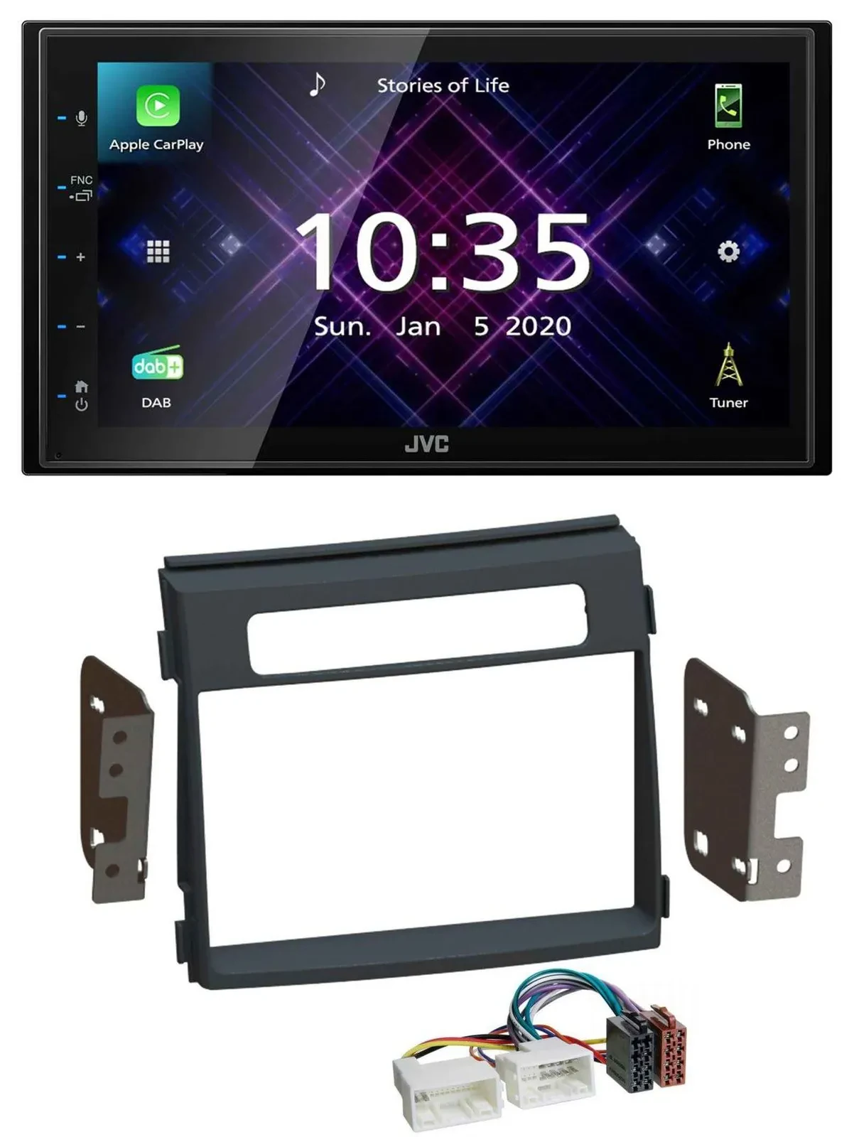 JVC DAB 2DIN MP3 Bluetooth USB Autoradio für Kia Soul AM Facelift 11-14