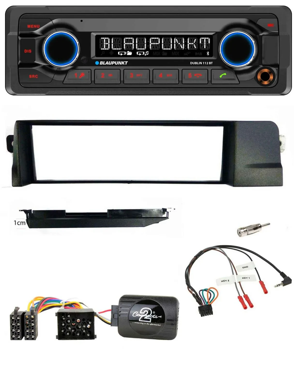 Blaupunkt MP3 Bluetooth USB Lenkrad Autoradio für BMW 3er E46 98-07 Profi Rundpi