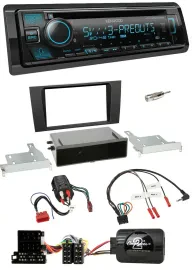 Kenwood Bluetooth USB CD Lenkrad DAB Autoradio für Audi A4 B5 1999-2001 BOSE Vol