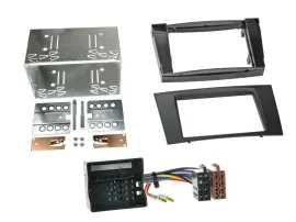 Einbauset Doppel DIN Autoradio für Mercedes E-Klasse S211 03-09 RubberTouch