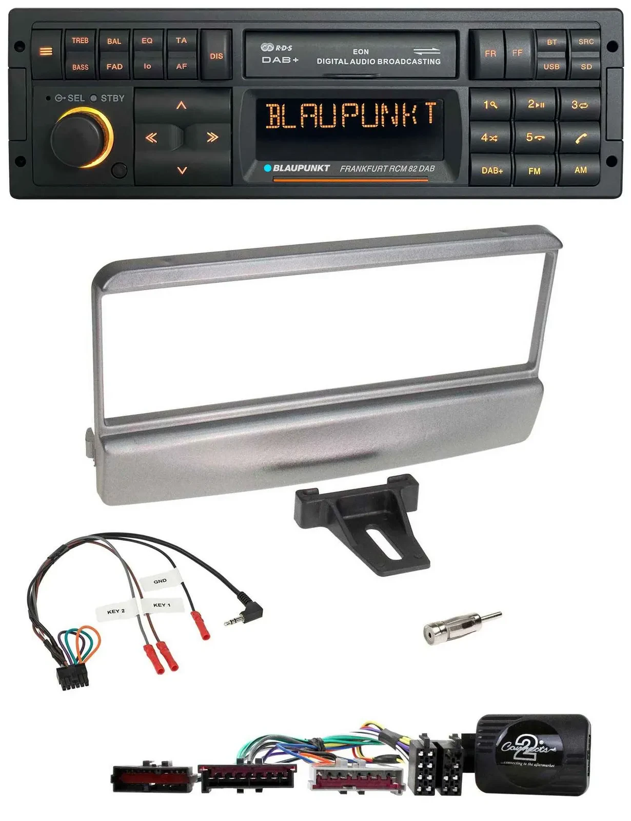 Blaupunkt USB DAB SD Lenkrad Bluetooth Autoradio für Ford Escort Focus silber