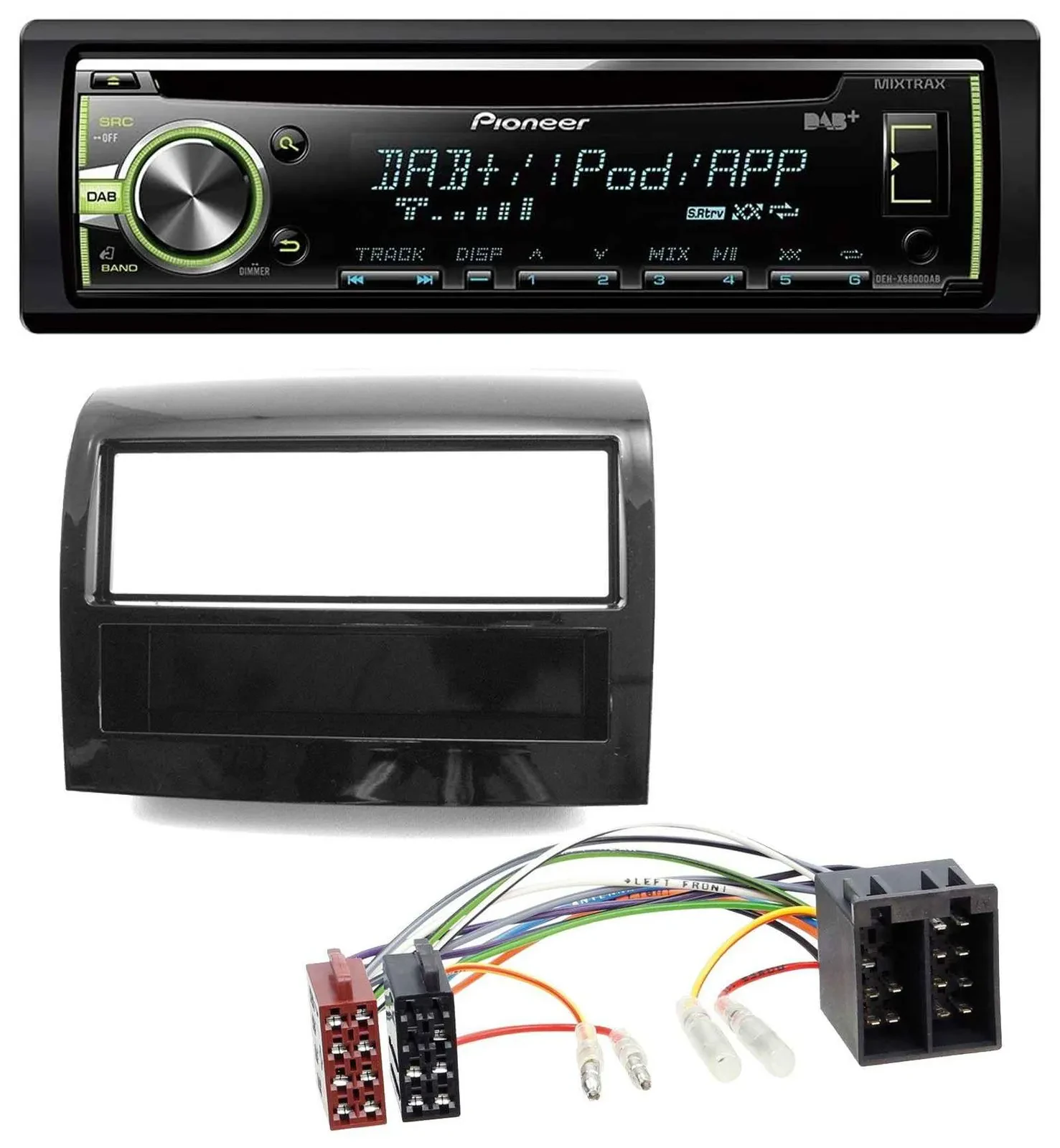 Pioneer DAB USB MP3 AUX CD Autoradio für Fiat Ducato 2011-2021 piano schwarz