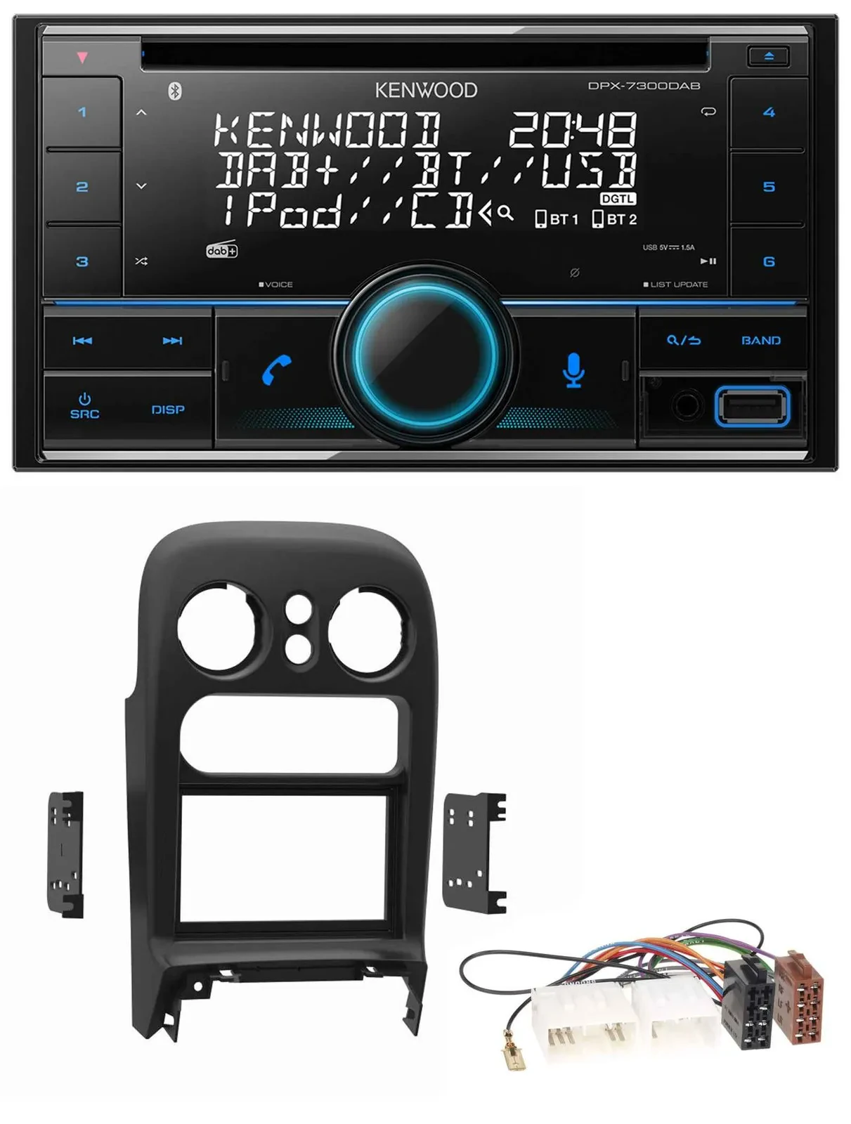 Kenwood CD 2DIN DAB USB MP3 Bluetooth Autoradio für Mazda MX-5 (1994-1997)
