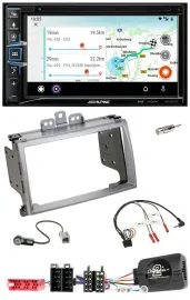 Автомагнитола для Hyundai i20 (2009–2012) Alpine 2DIN, Bluetooth, USB, DAB, навигация, TMC, совместима с кнопками на руле